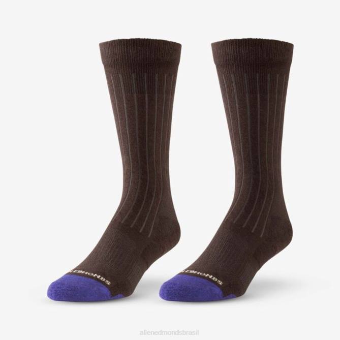 Allen Edmonds unissex meias de vestido de algodão de meio da panturrilha 68T8D180 marrom