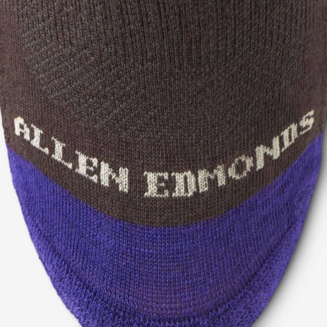 Allen Edmonds unissex meias de vestido de algodão de meio da panturrilha 68T8D180 marrom
