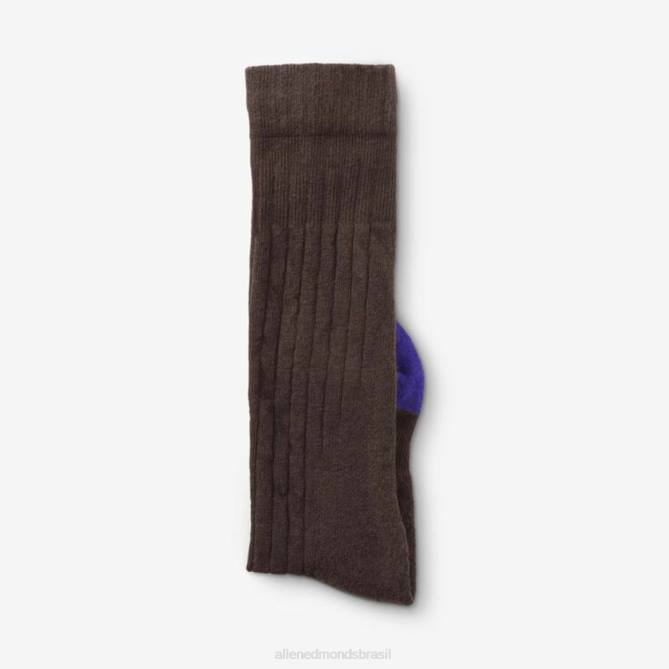 Allen Edmonds unissex meias de vestido de algodão de meio da panturrilha 68T8D180 marrom