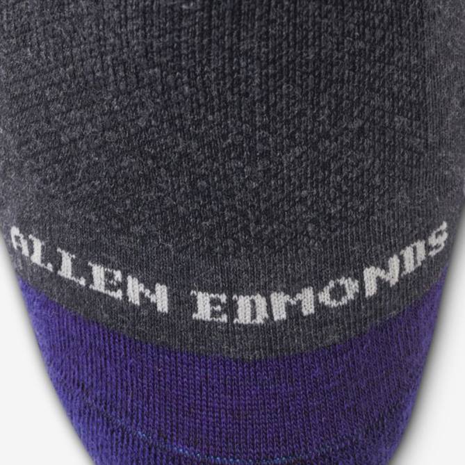 Allen Edmonds unissex meias de vestido de algodão de meio da panturrilha 68T8D512 carvão cinza