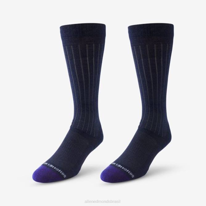 Allen Edmonds unissex meias de vestido de algodão de meio da panturrilha 68T8D513 marinha