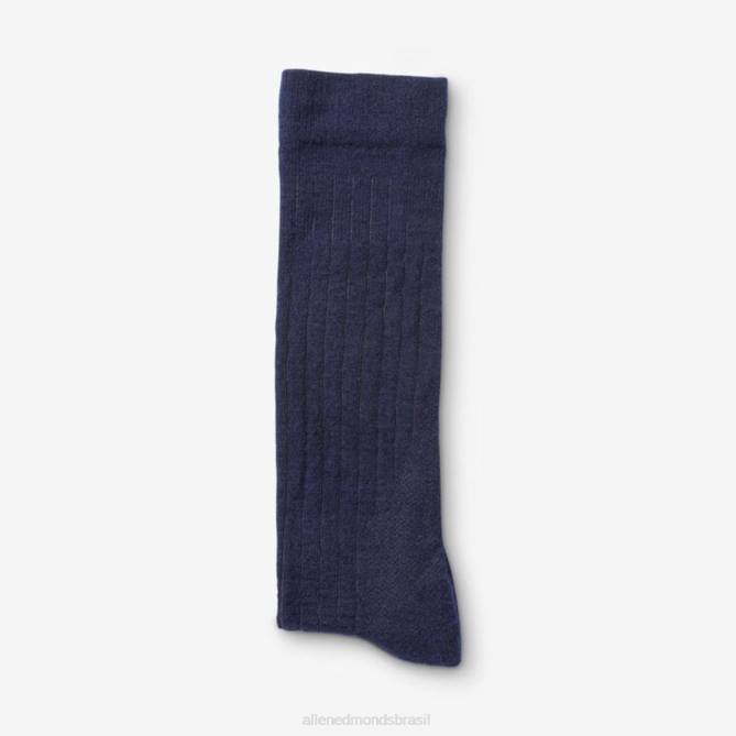 Allen Edmonds unissex meias de vestido de algodão de meio da panturrilha 68T8D513 marinha