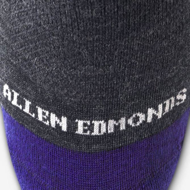Allen Edmonds unissex meias legais merino de meio da panturrilha 68T8D196 carvão cinza