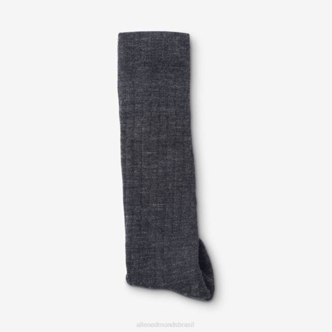 Allen Edmonds unissex meias legais merino de meio da panturrilha 68T8D196 carvão cinza