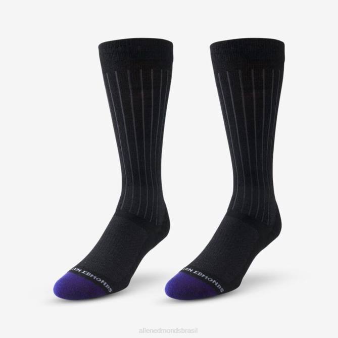 Allen Edmonds unissex meias legais merino de meio da panturrilha 68T8D526 preto