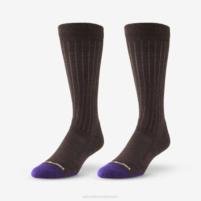 Allen Edmonds unissex meias legais merino de meio da panturrilha 68T8D528 marrom