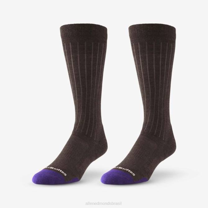Allen Edmonds unissex meias legais merino de meio da panturrilha 68T8D528 marrom