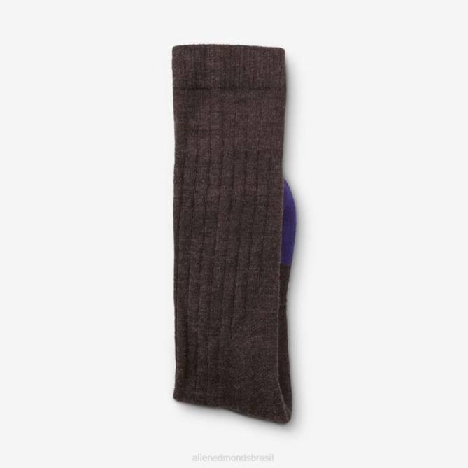 Allen Edmonds unissex meias legais merino de meio da panturrilha 68T8D528 marrom