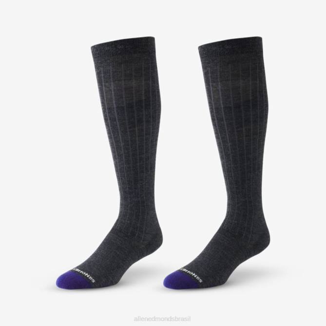 Allen Edmonds unissex meias legais merino over-the-calf 68T8D179 carvão cinza
