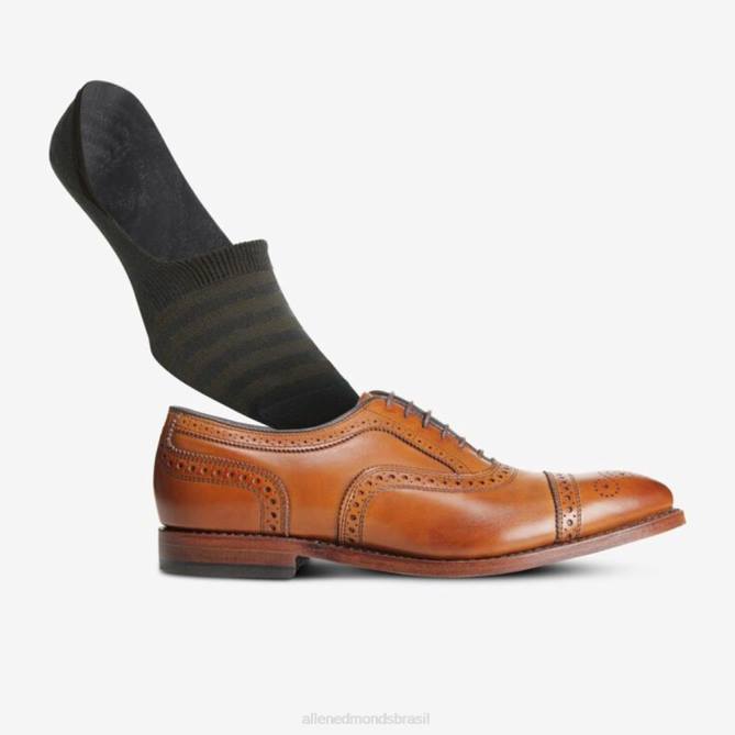 Allen Edmonds unissex pacote de 2 pares de meias invisíveis 68T8D516 amora/cinza